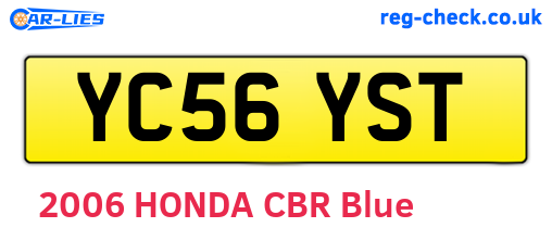 YC56YST are the vehicle registration plates.