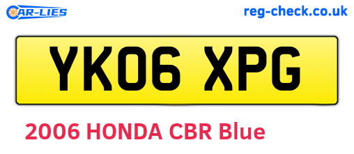 YK06XPG are the vehicle registration plates.