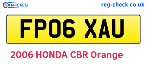 FP06XAU are the vehicle registration plates.