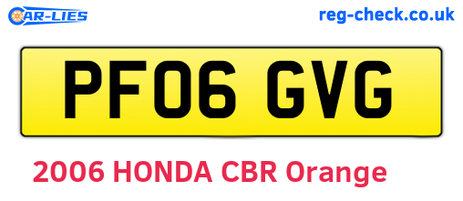 PF06GVG are the vehicle registration plates.