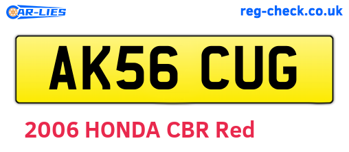 AK56CUG are the vehicle registration plates.