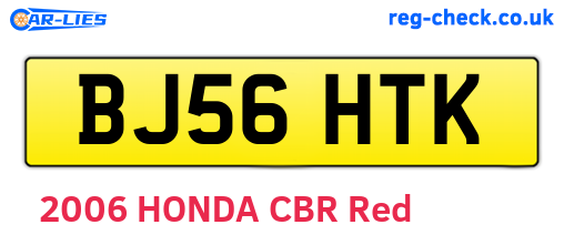 BJ56HTK are the vehicle registration plates.