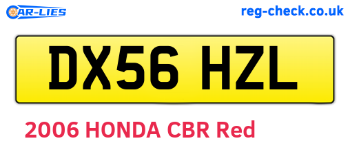 DX56HZL are the vehicle registration plates.