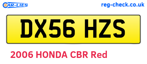 DX56HZS are the vehicle registration plates.