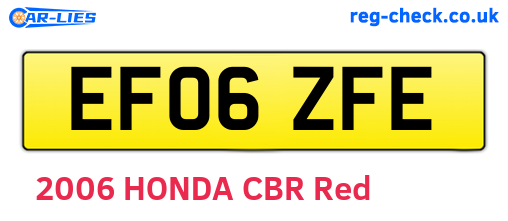 EF06ZFE are the vehicle registration plates.