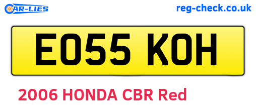 EO55KOH are the vehicle registration plates.