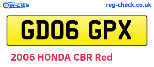 GD06GPX are the vehicle registration plates.