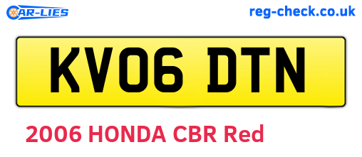KV06DTN are the vehicle registration plates.