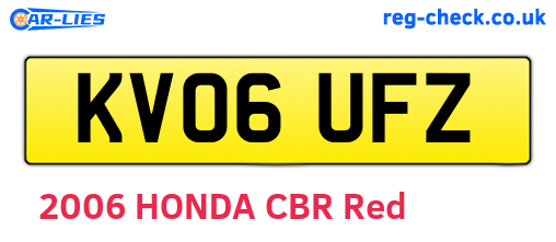 KV06UFZ are the vehicle registration plates.