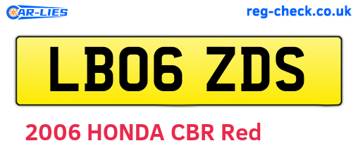 LB06ZDS are the vehicle registration plates.