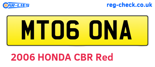 MT06ONA are the vehicle registration plates.