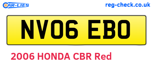 NV06EBO are the vehicle registration plates.