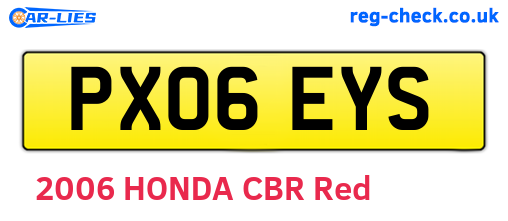 PX06EYS are the vehicle registration plates.