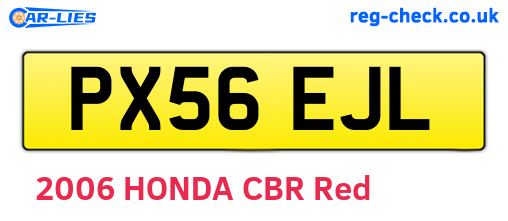 PX56EJL are the vehicle registration plates.