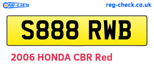 S888RWB are the vehicle registration plates.