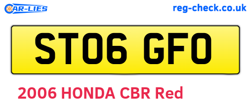 ST06GFO are the vehicle registration plates.
