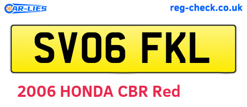 SV06FKL are the vehicle registration plates.