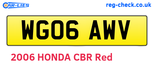 WG06AWV are the vehicle registration plates.