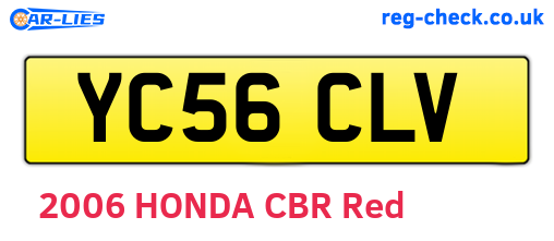 YC56CLV are the vehicle registration plates.