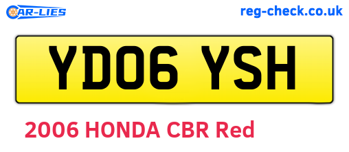 YD06YSH are the vehicle registration plates.