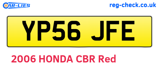 YP56JFE are the vehicle registration plates.