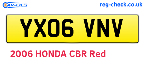 YX06VNV are the vehicle registration plates.