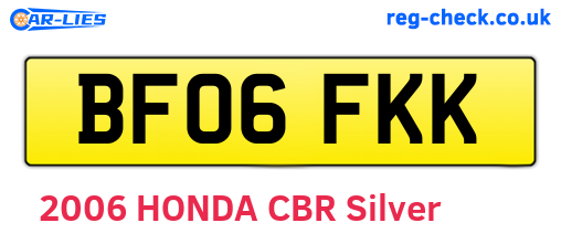 BF06FKK are the vehicle registration plates.