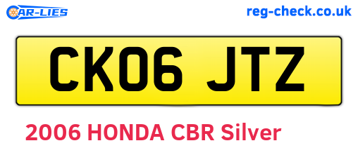CK06JTZ are the vehicle registration plates.