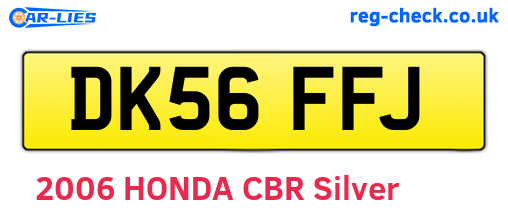 DK56FFJ are the vehicle registration plates.