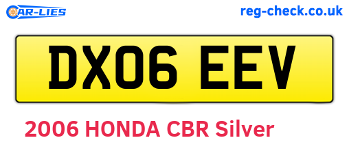 DX06EEV are the vehicle registration plates.