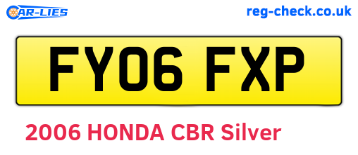 FY06FXP are the vehicle registration plates.