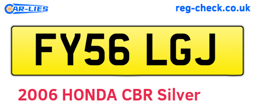 FY56LGJ are the vehicle registration plates.