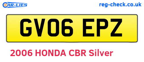 GV06EPZ are the vehicle registration plates.