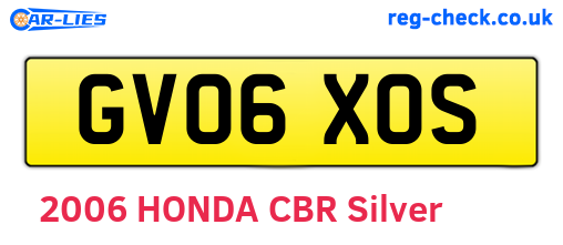 GV06XOS are the vehicle registration plates.