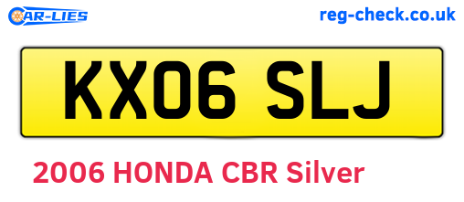 KX06SLJ are the vehicle registration plates.