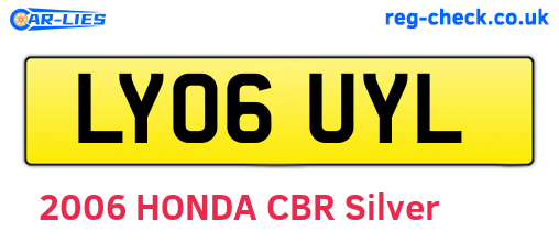 LY06UYL are the vehicle registration plates.