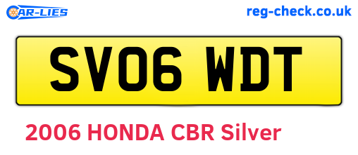 SV06WDT are the vehicle registration plates.