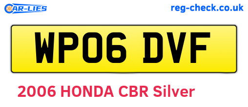 WP06DVF are the vehicle registration plates.