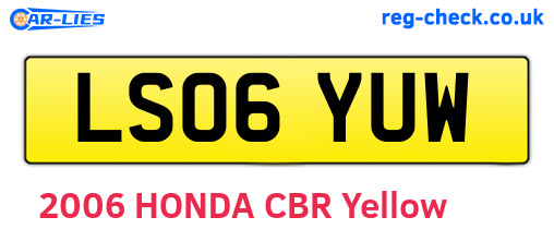 LS06YUW are the vehicle registration plates.