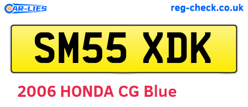 SM55XDK are the vehicle registration plates.