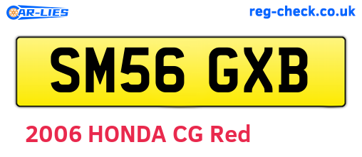 SM56GXB are the vehicle registration plates.