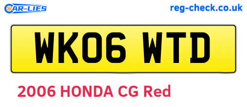 WK06WTD are the vehicle registration plates.