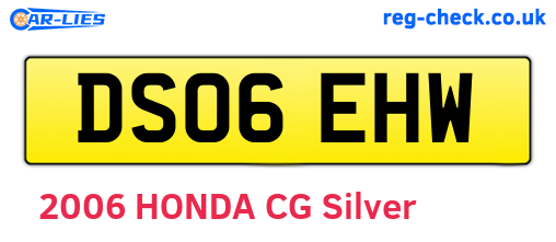 DS06EHW are the vehicle registration plates.