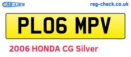 PL06MPV are the vehicle registration plates.