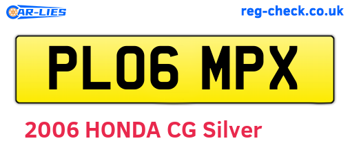 PL06MPX are the vehicle registration plates.