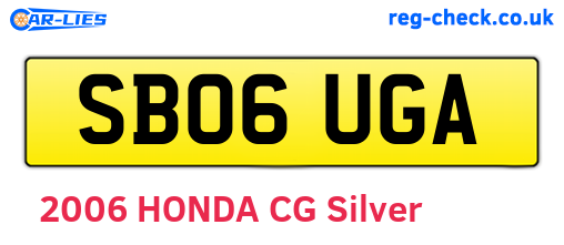 SB06UGA are the vehicle registration plates.