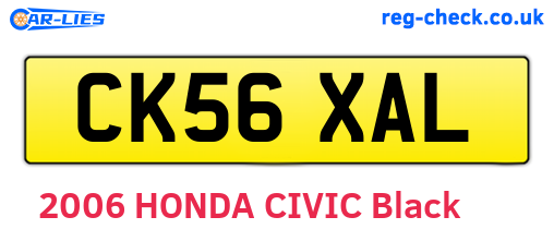 CK56XAL are the vehicle registration plates.