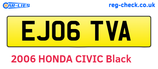 EJ06TVA are the vehicle registration plates.