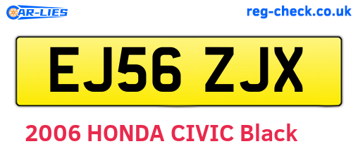 EJ56ZJX are the vehicle registration plates.