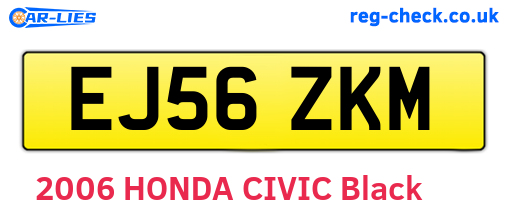 EJ56ZKM are the vehicle registration plates.